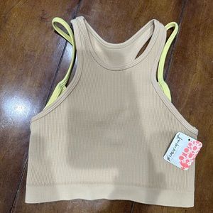FREE PEOPLE XS/S - Free Throw Double Layer Crop Tank - brand new